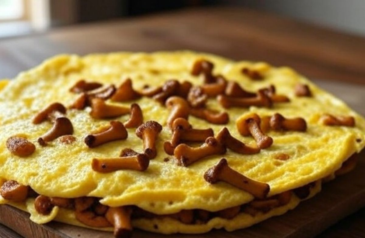 Omelette aux girolles fraîches