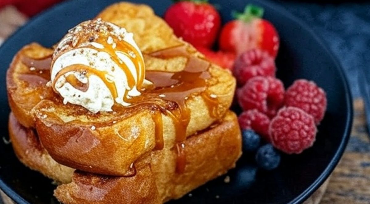 Recette de brioche façon pain perdu au caramel beurre salé