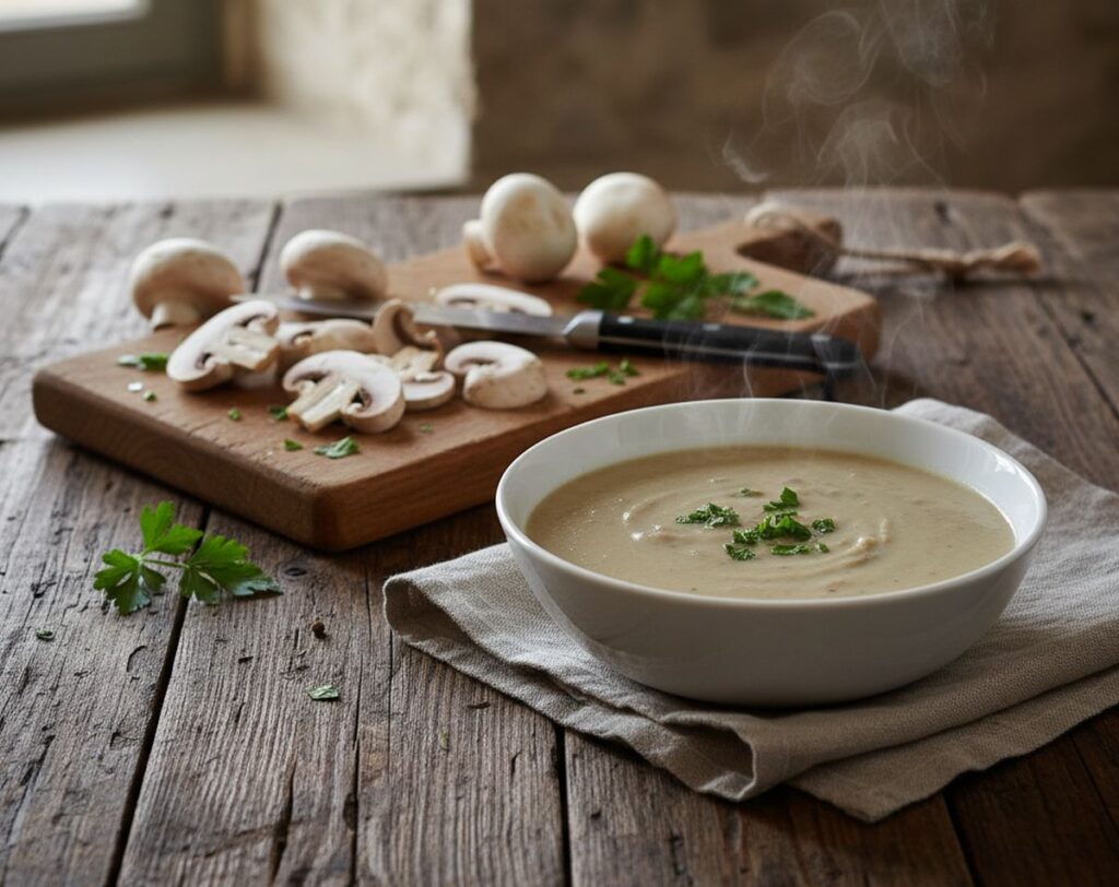 Velouté de champignons de Paris : recette facile et rapide - Le goût du coq