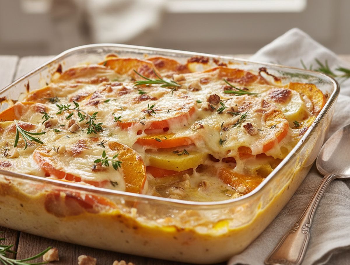 gratin de potimarron et pommes de terre