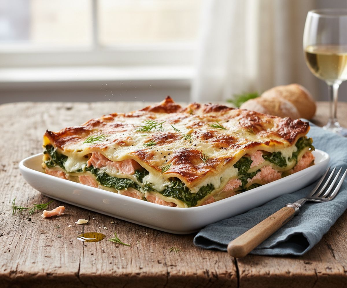 meilleure recette de lasagnes au saumon et aux épinards