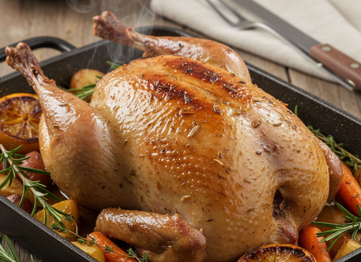 Pintade au four moelleuse : recette à cuisson lente pour un résultat tendre marmiton