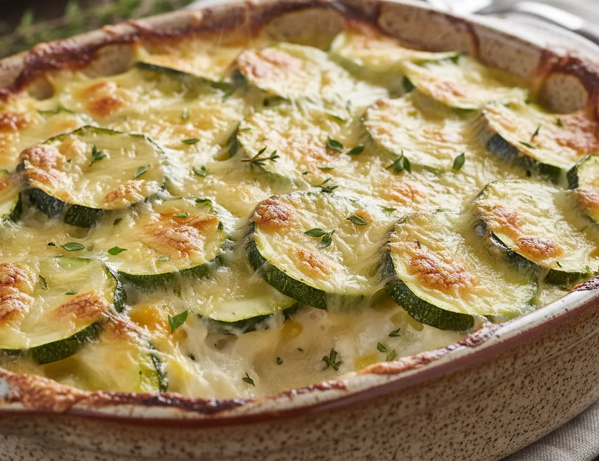 Gratin de courgettes à la béchamel recette simple et crémeuse