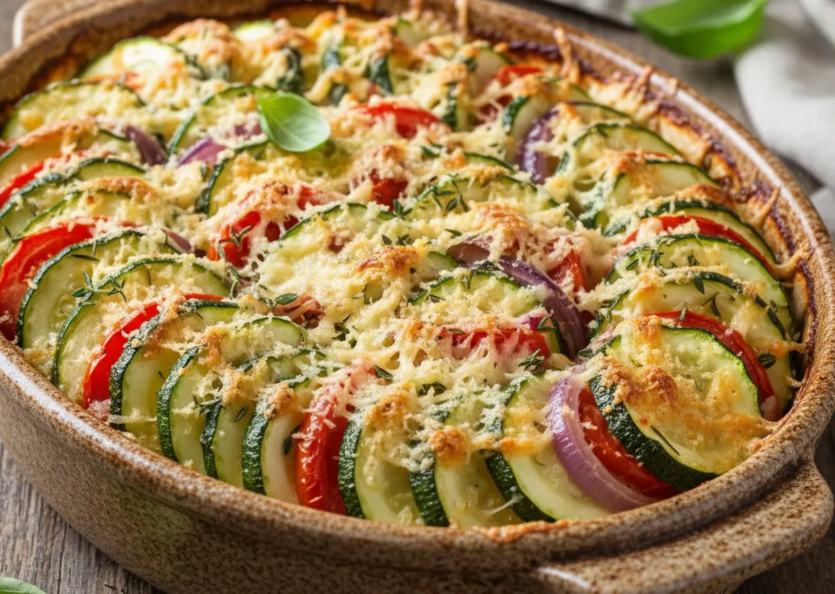 Gratin de courgettes à la provençale : recette légère et savoureuse