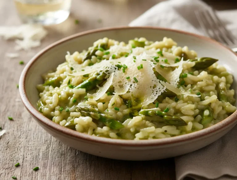 Risotto aux asperges : recette printanière facile et crémeuse