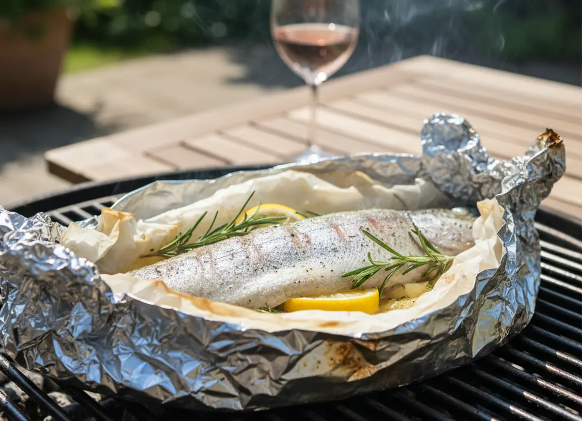 Truite en papillotes au barbecue recette simple et juteuse