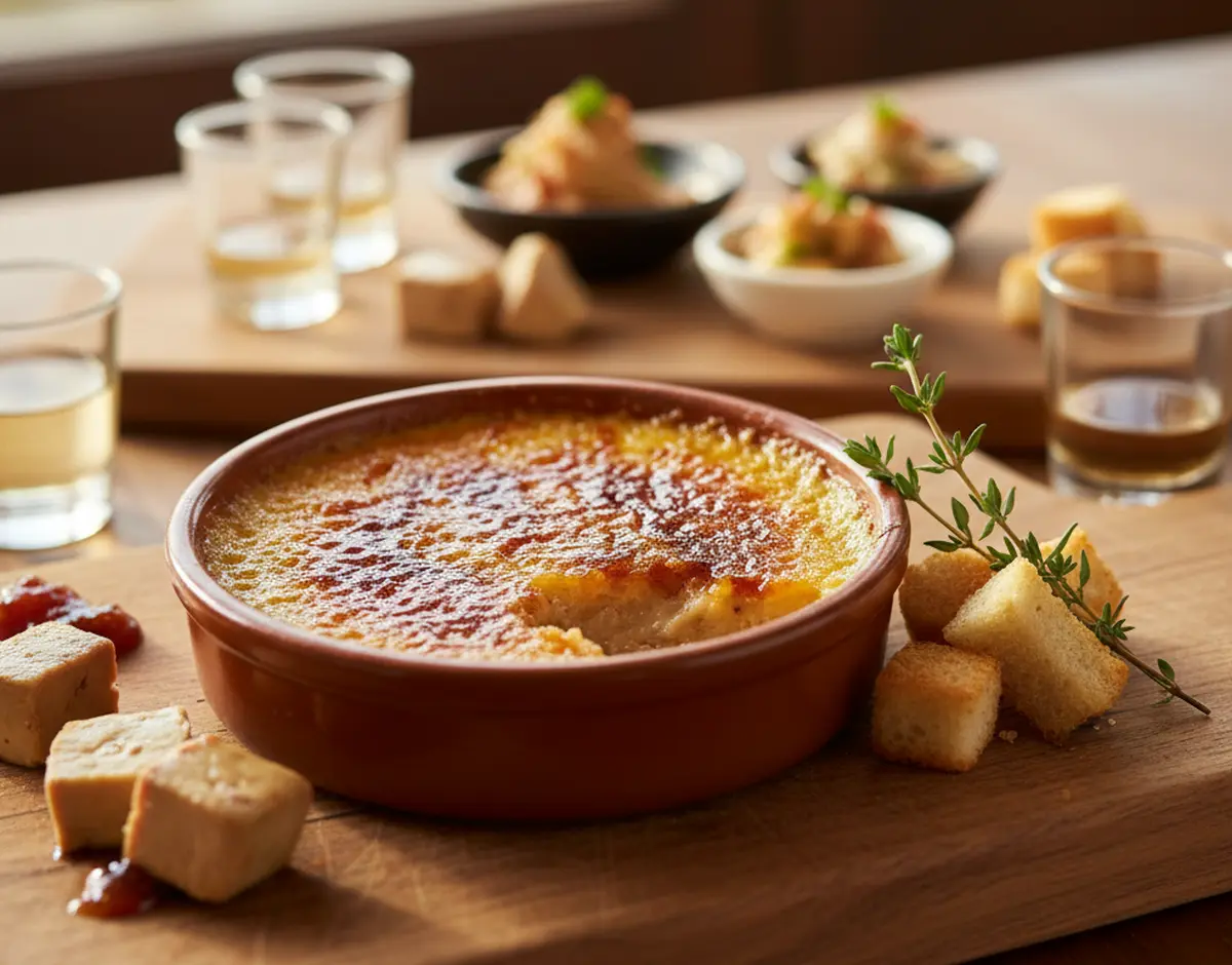 crème brûlée au foie gras pour apéritif